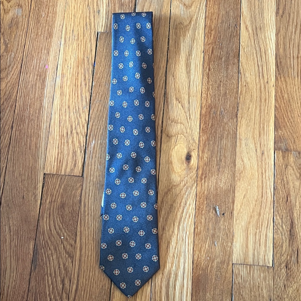 Black Brand Navy and Gold Men's Tie
